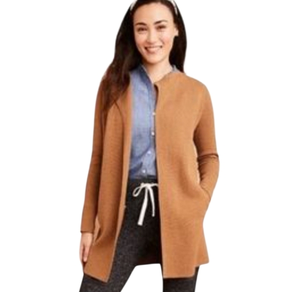 J. Crew Fawn Brown Open Cardigan Sweater Size XS - Picture 1 of 5